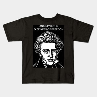 SOREN KIERKEGAARD quote .4 - ink portrait Kids T-Shirt